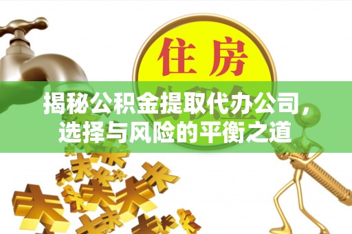 新河揭秘公积金提取代办公司，选择与风险的平衡之道